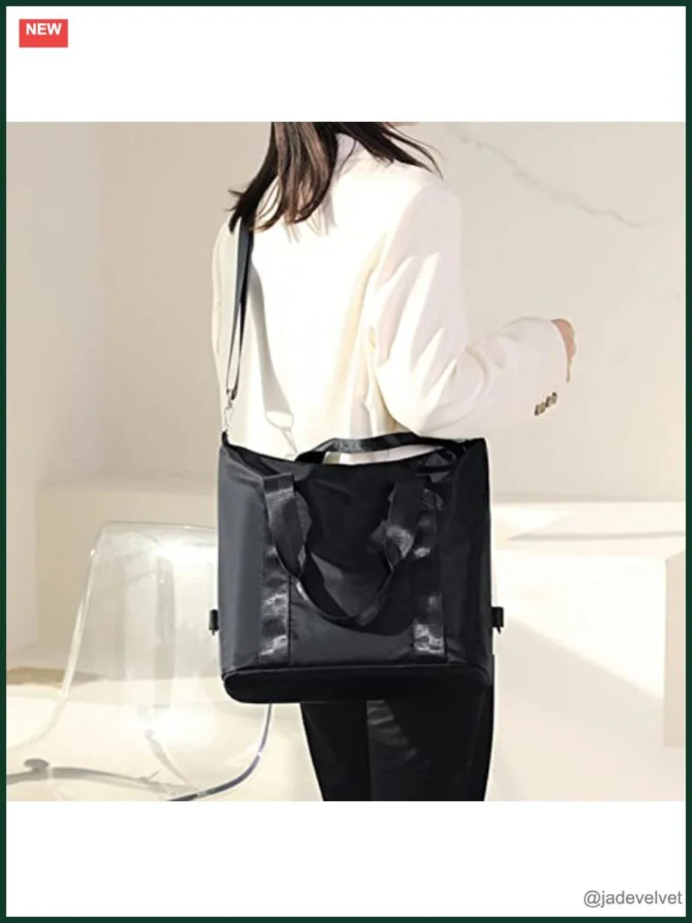 Nylon Crossbody Satchel Tote Waterproof Messenger 7 Pockets Shoulder Bag